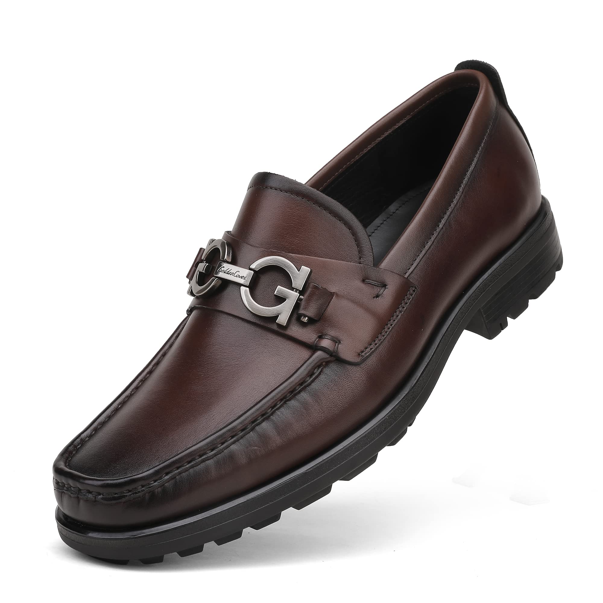Premium Men's Handmade Leather Penny Loafers - Classic Slip-On Dress Shoes for Business & Casual Wear | Comfortable Coffee Brown Loafers for Office, Wedding & Daily Outfits