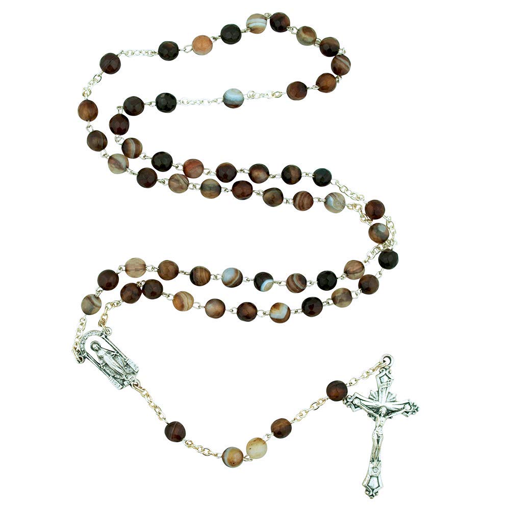 Beautiful Italian Catholic Rosary with Glass Beads - Handmade Religious Jewelry for Prayer & Devotion | Perfect for Gifts, Weddings & Spiritual Protection