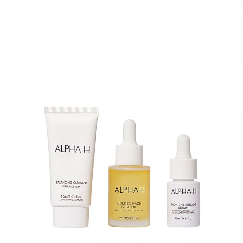 Alpha H Golden Glow Trio Gift Set - Brightening Skincare Set with Vitamin C & Glycolic Acid - Perfect for Anti-Aging & Glowing Skin at Home Spa