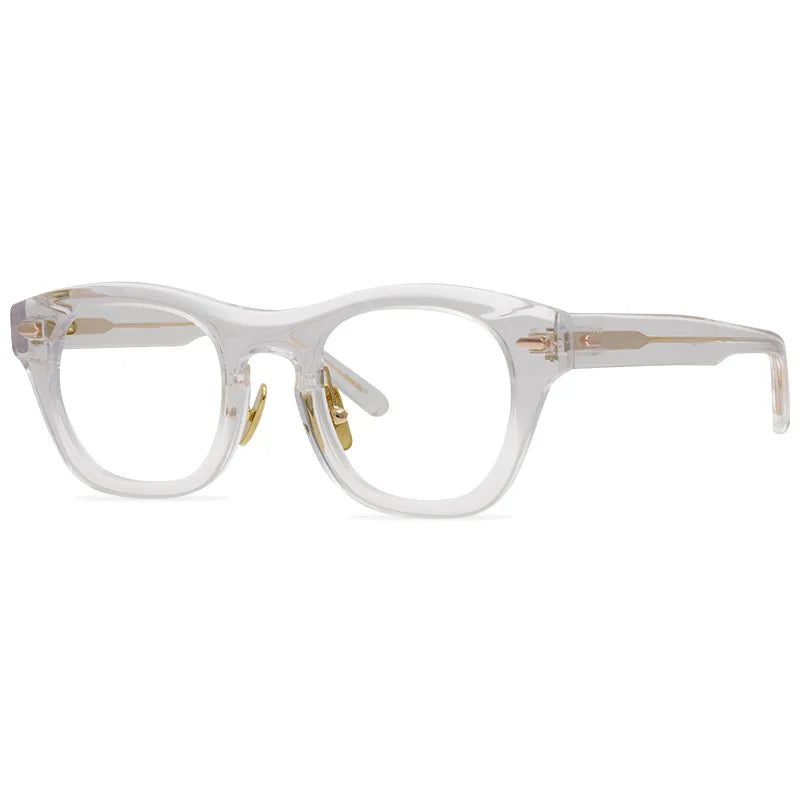 Stylish Unisex Black Acetate Square Eyeglasses Frame 9558 - Perfect for Work, Reading & Fashion Accessories