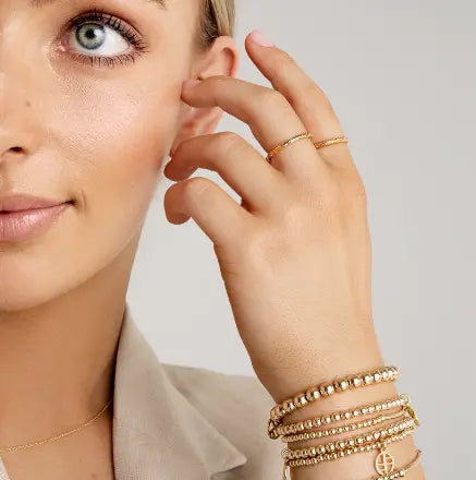 Franc Create 4mm Charm Bracelet for Women - Elegant Adjustable Beaded Bracelet for Everyday Wear, Gifts & Special Occasions