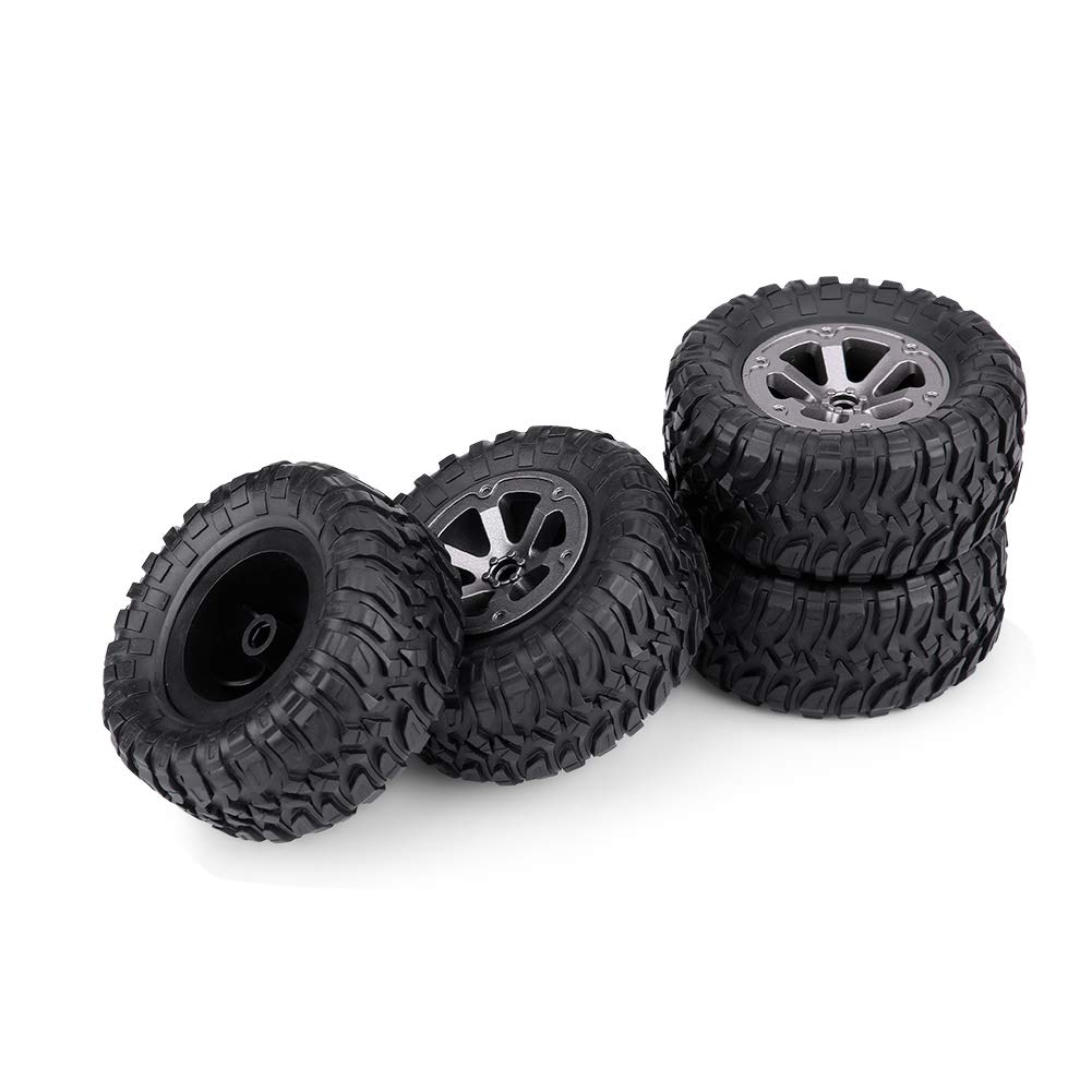 1:16 RC Crawler Tires Rubber - Heavy Duty Off-Road Tires for RC Cars - Durable RC Accessories for Rock Crawling & Trail Adventures