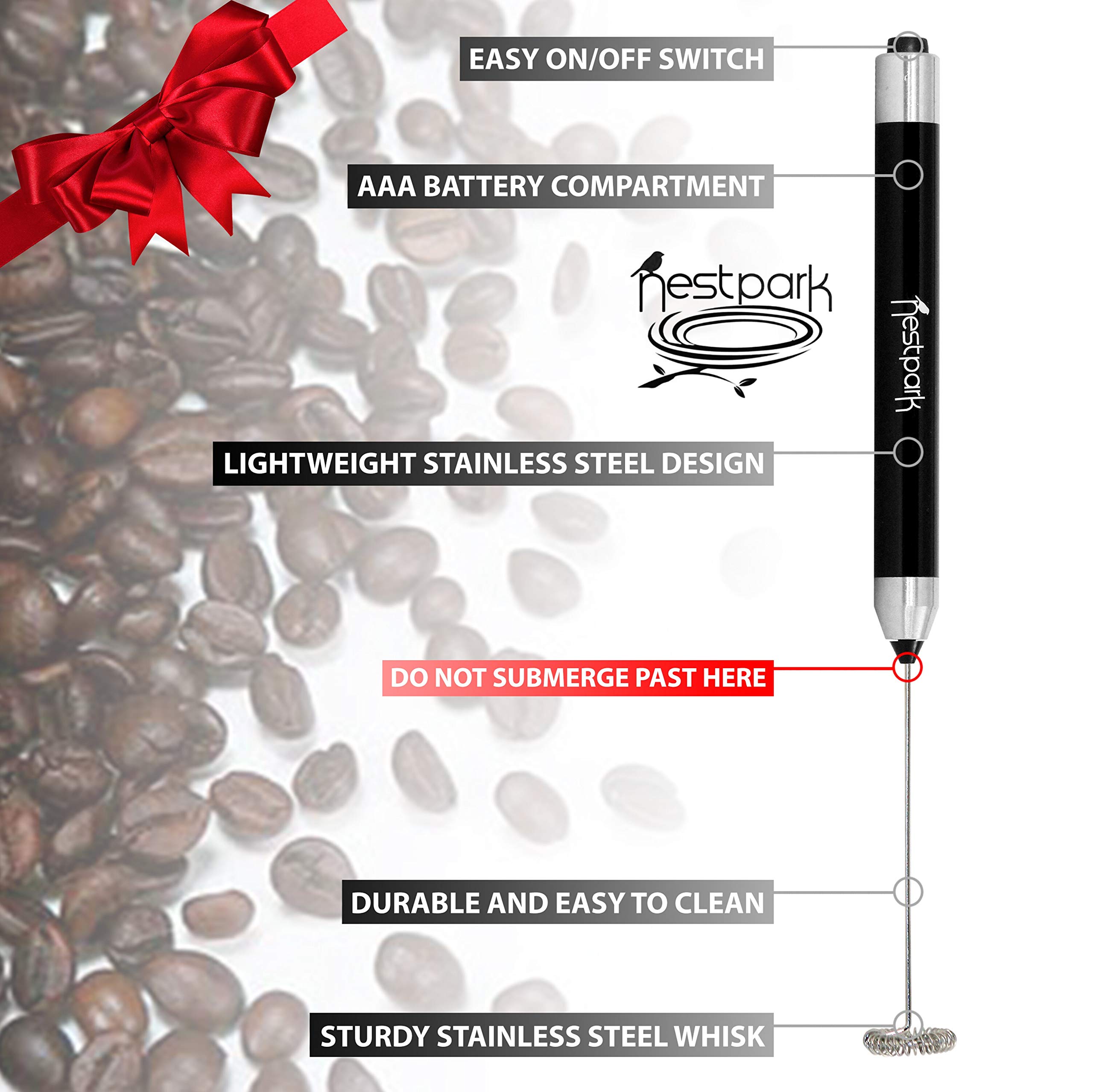 Portable Cordless Stick Blender - Battery Operated for Keto Coffee & Drinks - Perfect for Travel & Home Use