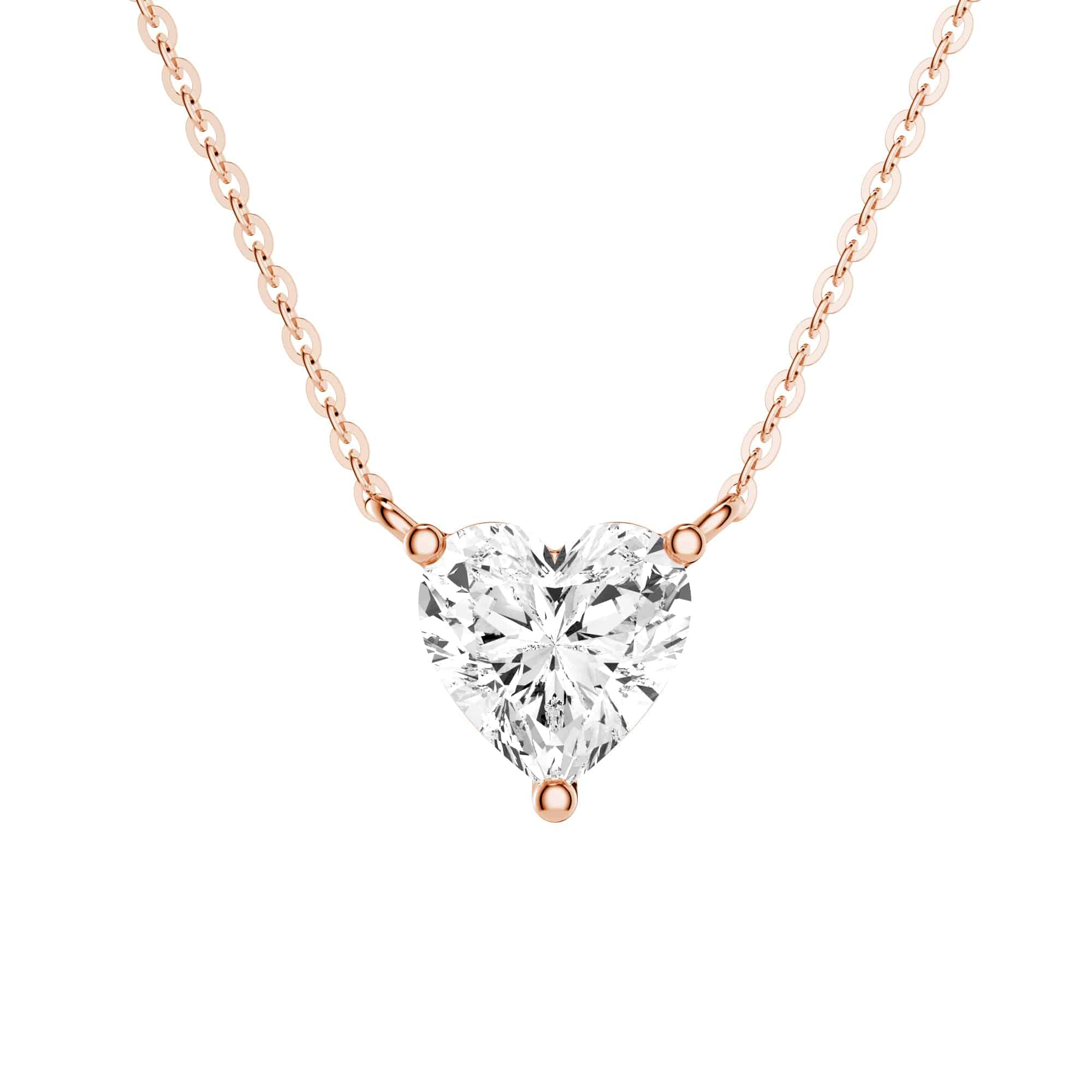 Heart Cut Moissanite Solitaire Pendant Necklace - 14K Gold Plated Elegant Jewelry Gift for Women, Valentine's Day, Anniversary & Special Occasions