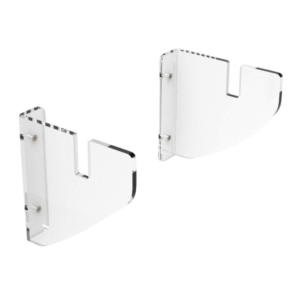 EUGNN 2-Pack Clear Acrylic Wall Mount Skateboard Display Rack - Invisible Storage Bracket for Snowboard, Skateboard & Longboard - Perfect for Bedroom, Garage & Sports Shop Organization