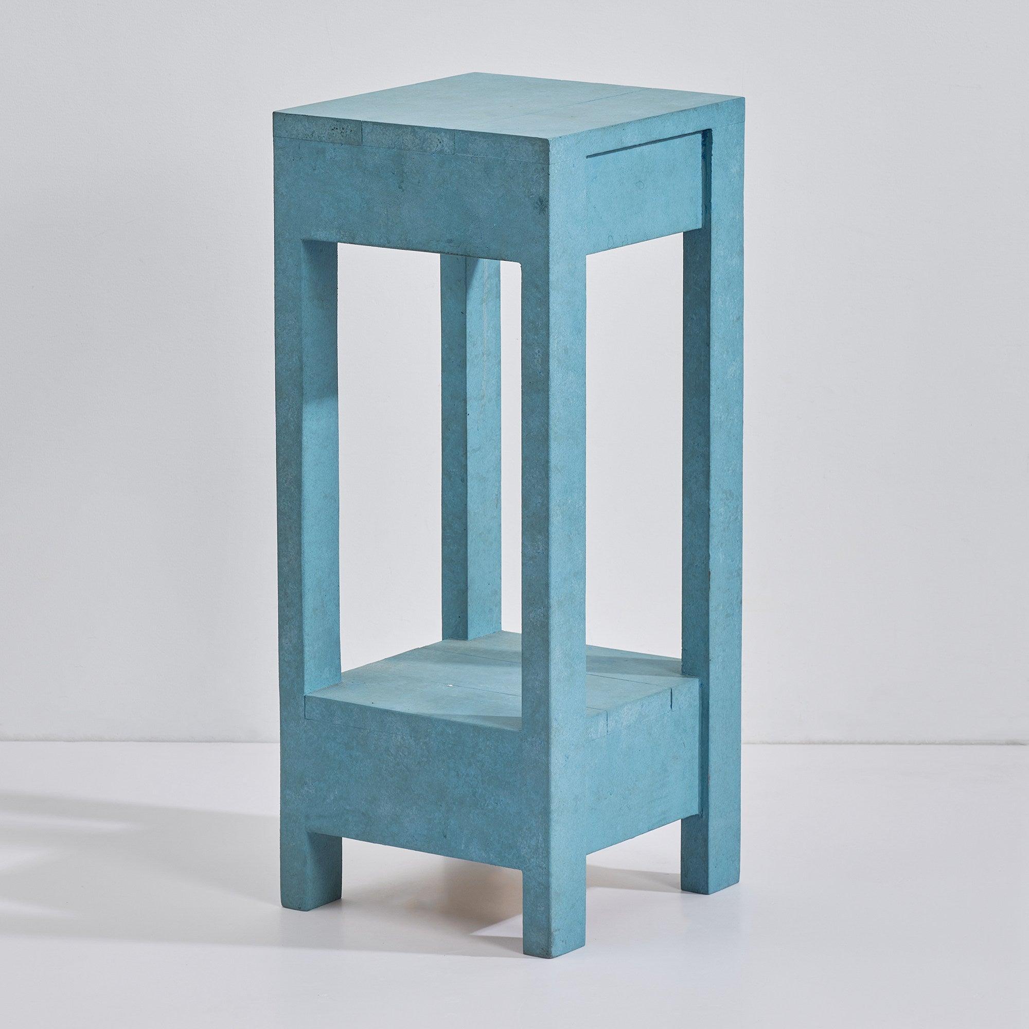 Modern Blue Rectangle Wood Side Table - Nightstand, End Table for Living Room, Bedroom & Office - Stylish & Functional Home Decor