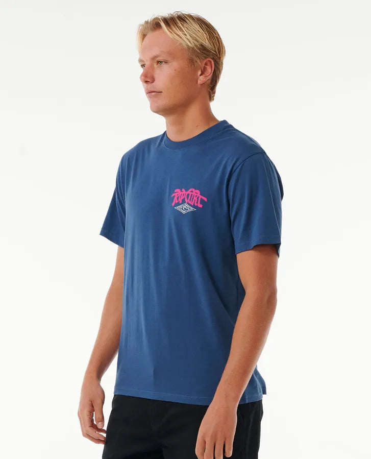 Rip Curl Men's Relaxed Fit California Graphic T-Shirt - Soft Cotton Short Sleeve Tee for Surfing, Beach & Casual Wear