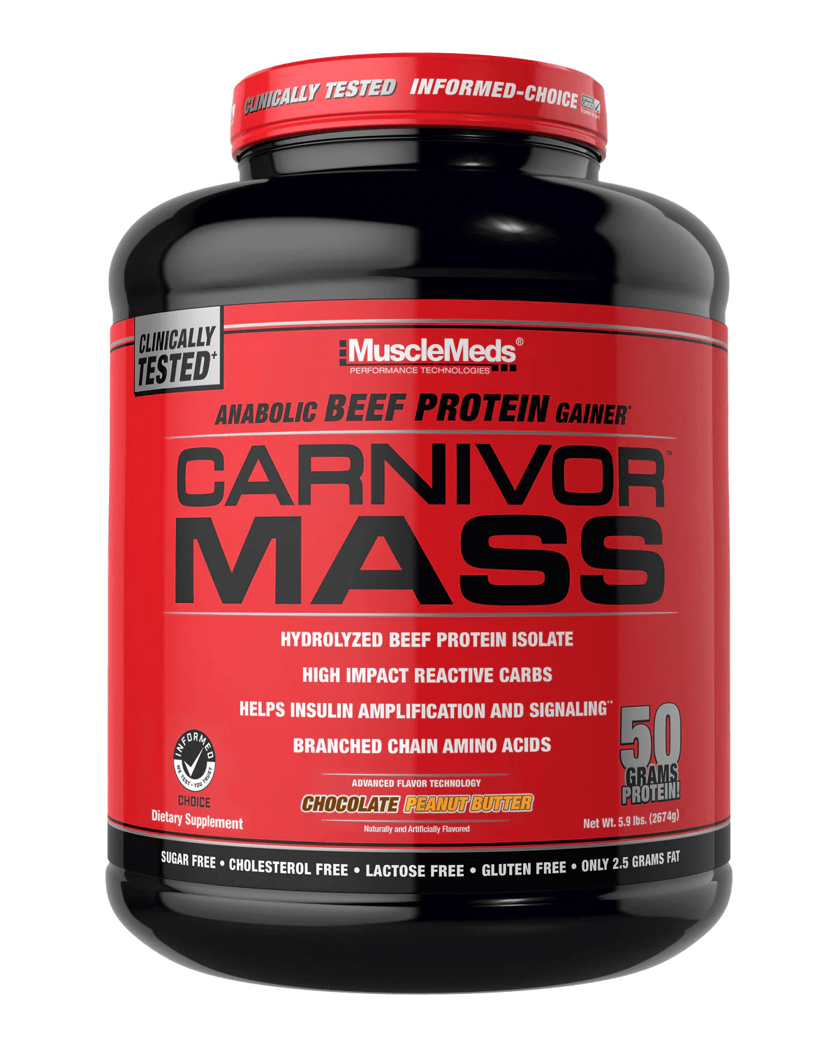 MuscleMass CARNIVOR MASS Weight Gainer Protein Powder - High Calorie Mass Builder for Muscle Growth & Recovery - Perfect for Bodybuilding, Fitness & Post-Workout Nutrition