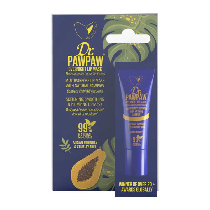 Dr. Paw Paw Overnight Lip Mask - Hydrating & Repairing Lip Treatment for Dry, Chapped Lips - Perfect for Nighttime Care & Winter Lip Protection
