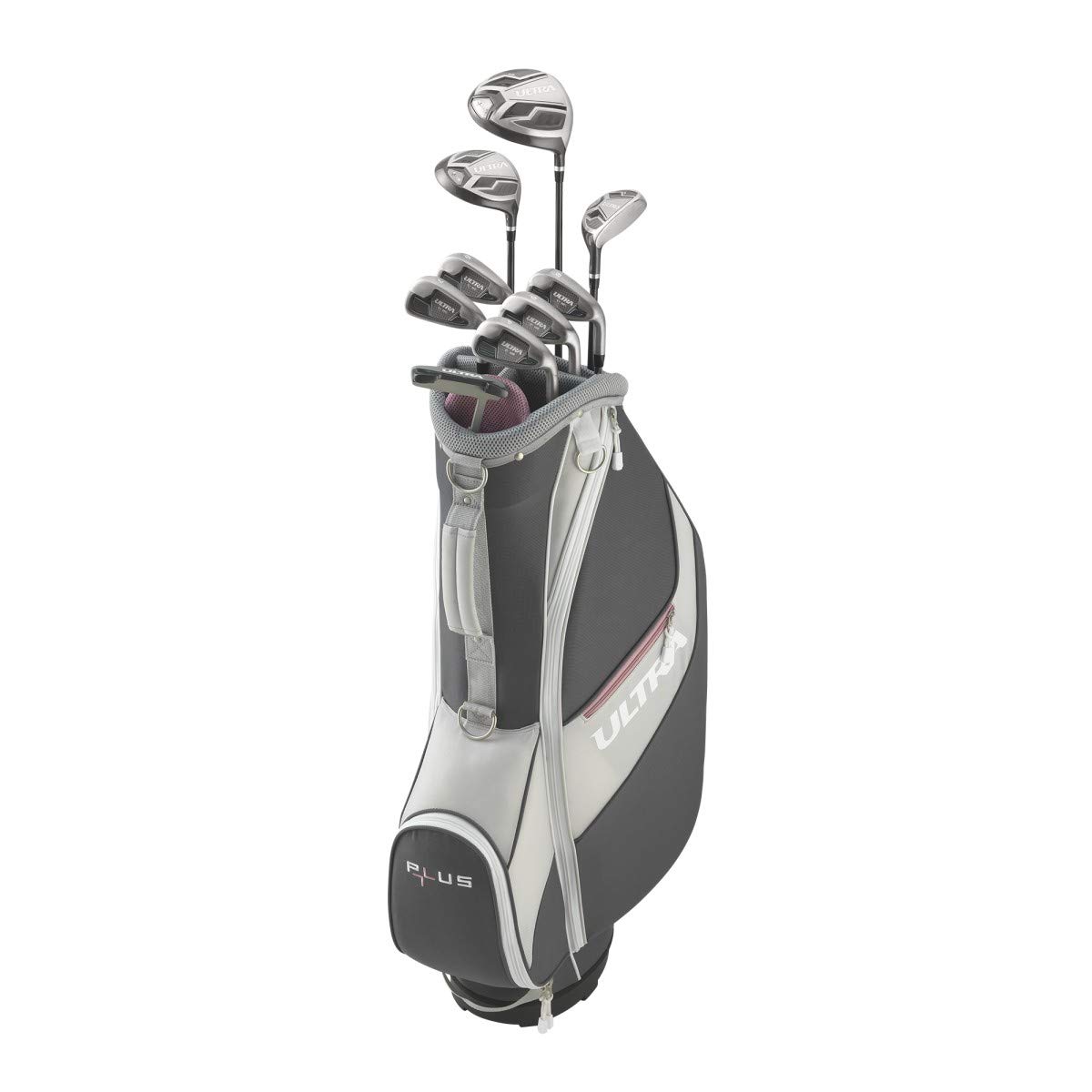 Wilson Women's Complete Golf Club Set with Cart Bag - Ultra, Ultra Plus & Luxe Options | Perfect for Beginners & Casual Golfers | Ideal for Course Play & Driving Range Practice