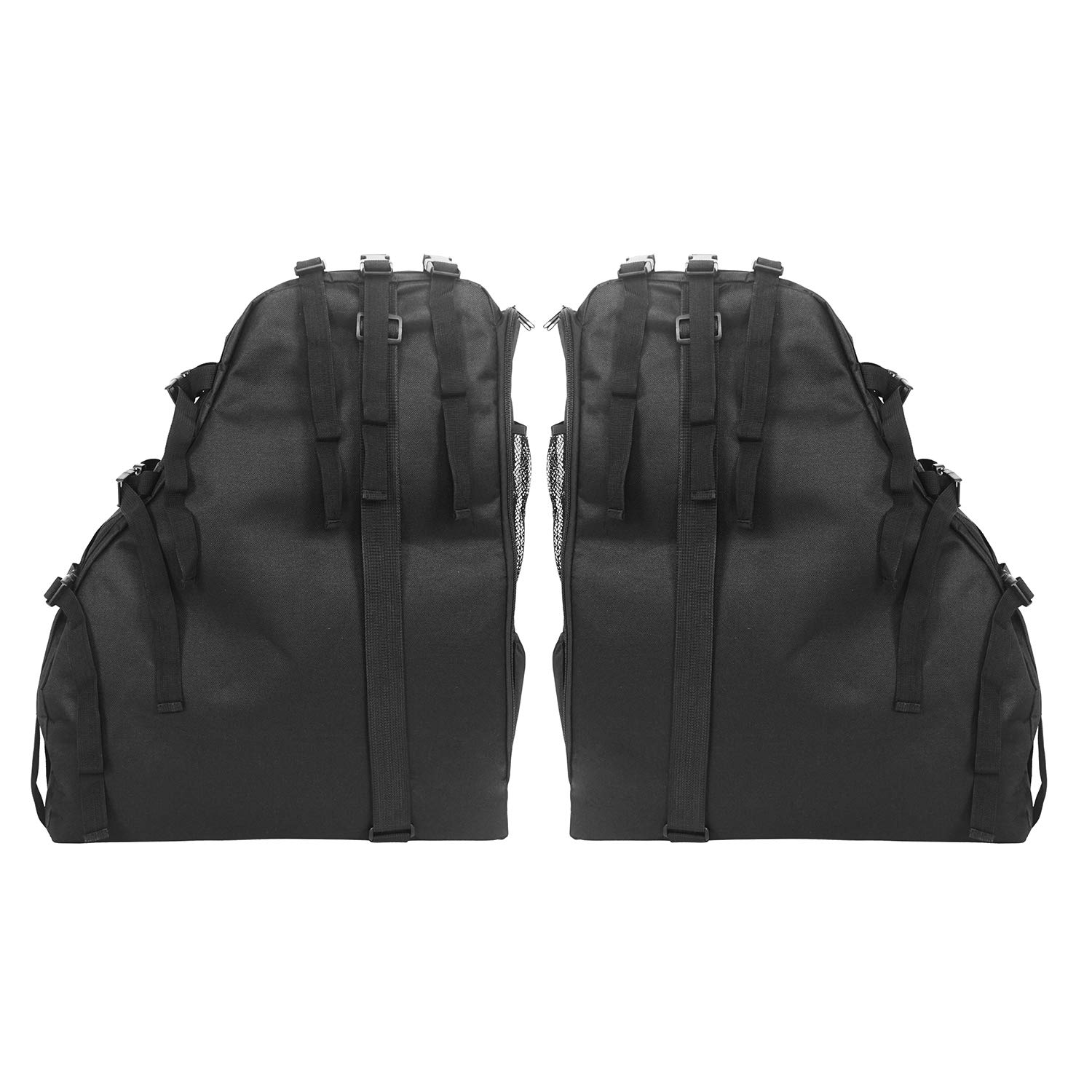 Hooke Road Roll Bar Storage Bags Organizer Saddle Bag for 1997-2025 Jeep Wrangler TJ JK JL Unlimited 4-Door - Durable & Waterproof Pair - Perfect for Off-Roading, Camping & Outdoor Adventures