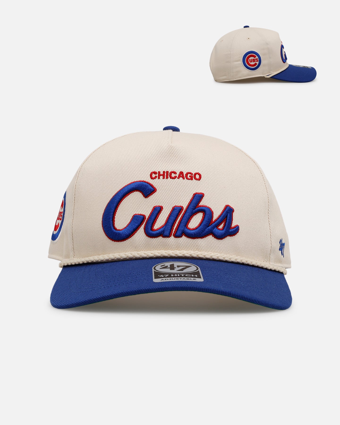 47 Brand Chicago Cubs MLB Opening Day Script Hitch Snapback Hat - Adjustable Baseball Cap for Men & Women - Perfect for Games, Casual Wear & Sports Fans