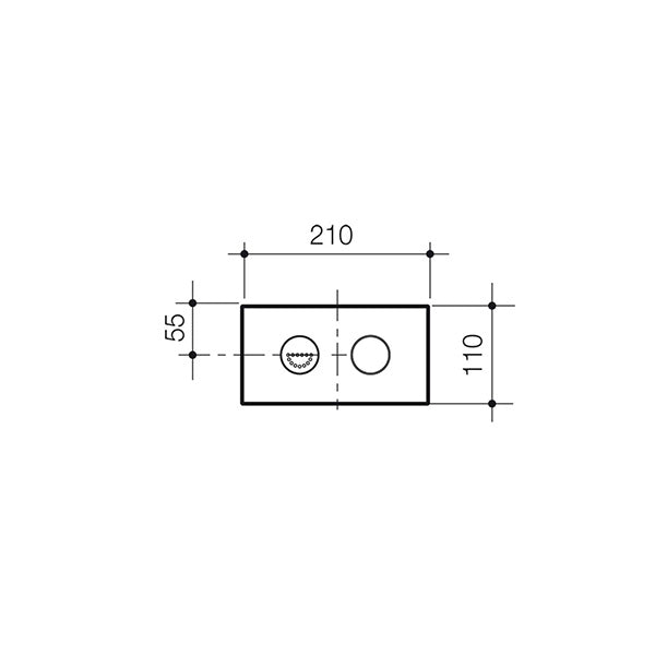 Caroma Invisi Series II Round Dual Flush Toilet Plate with Raised Care Buttons - Water Efficient Modern Bathroom Upgrade for ADA Compliant Homes & Commercial Spaces