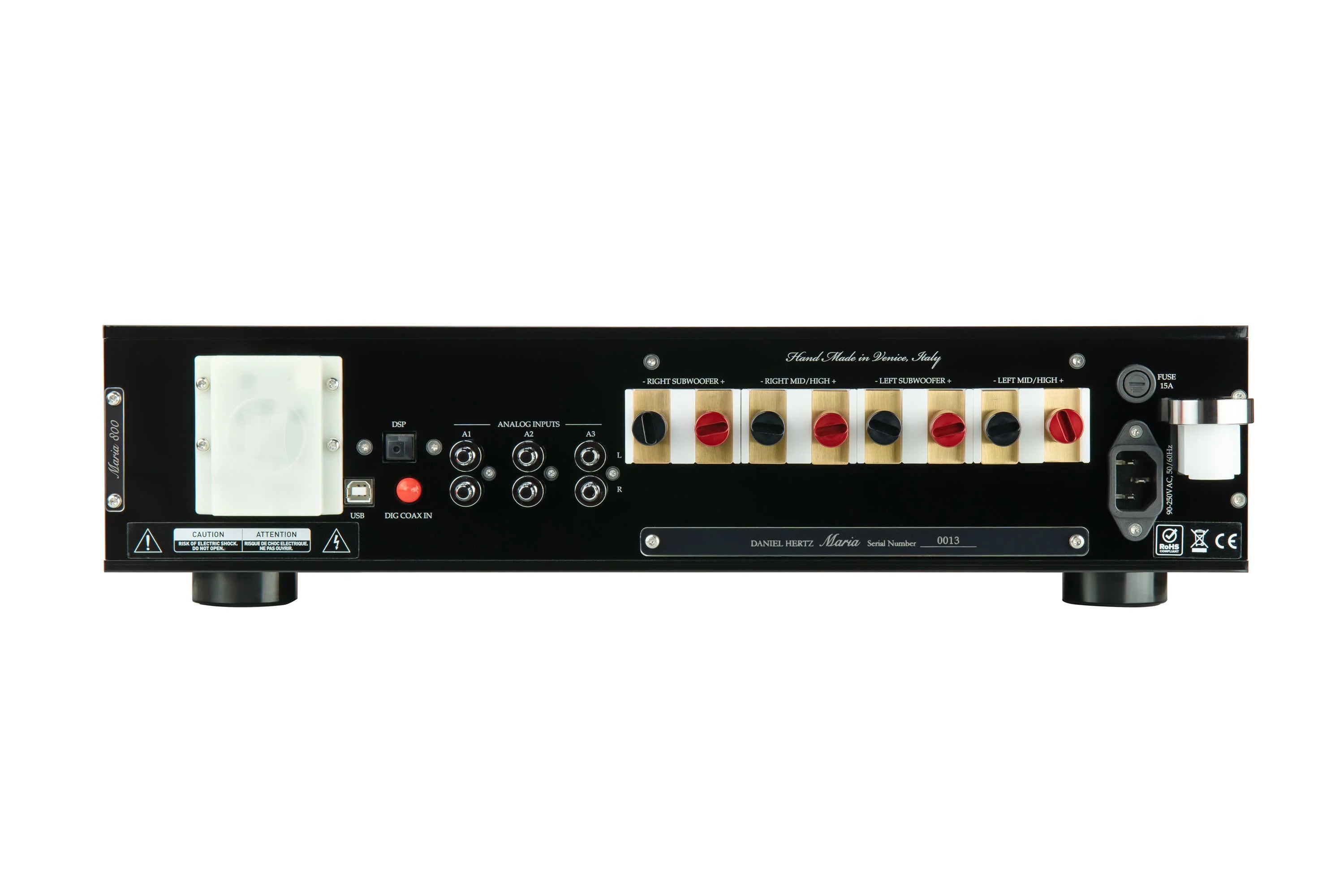 Daniel Hertz Maria 800 4 Channel Integrated Amplifier - High Power Home Theater & Stereo Audio System for Music, Movies & Gaming
