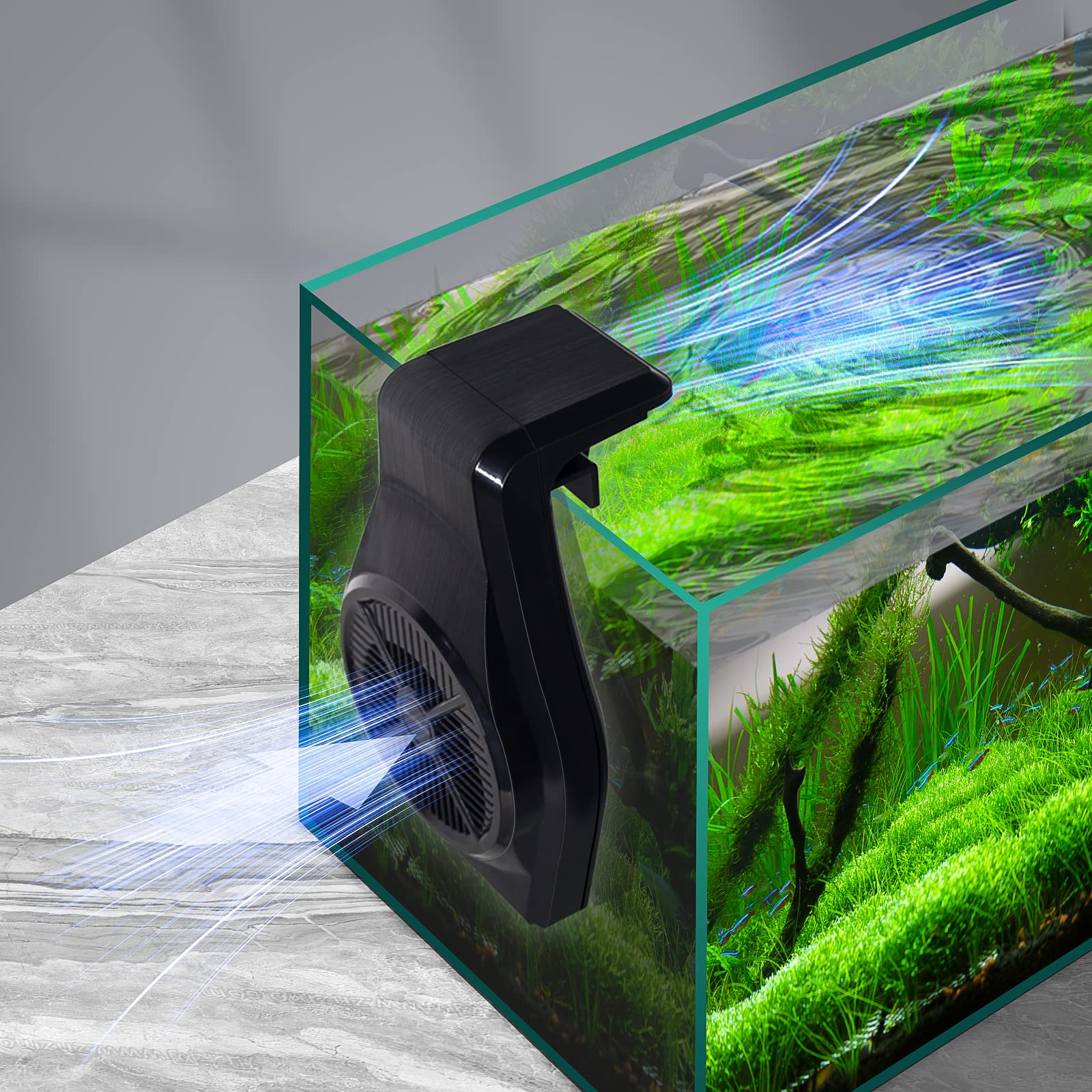 UPETTOOLS Aquarium Cooling Fan - Fish Tank Chiller for 7-15 Gallon Tanks, Tropical & Marine Fish, Shrimp & Coral | Energy-Efficient Water Cooling System for Home & Office Aquariums