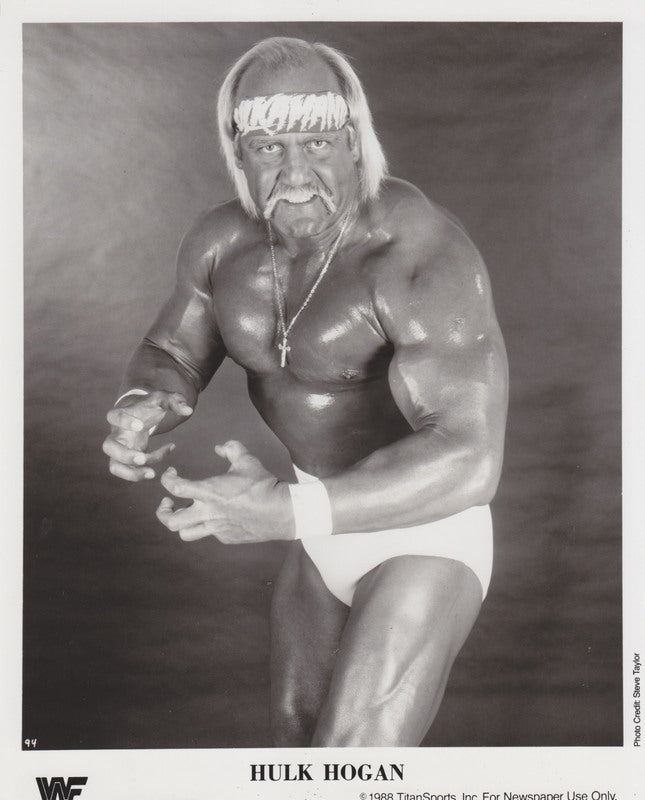 WWF Vintage 1988 Hulk Hogan Promo Photos - Collectible Wrestling Memorabilia for Fans & Decor