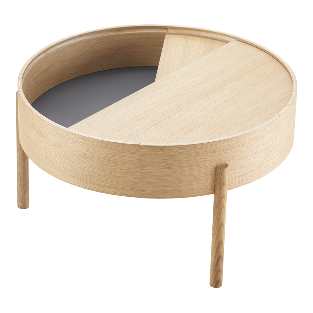 Modern Arc Coffee Table - Mid-Century Style Wooden Living Room Furniture for Home Decor | Perfect for Small Spaces, Apartments & Lounge Areas