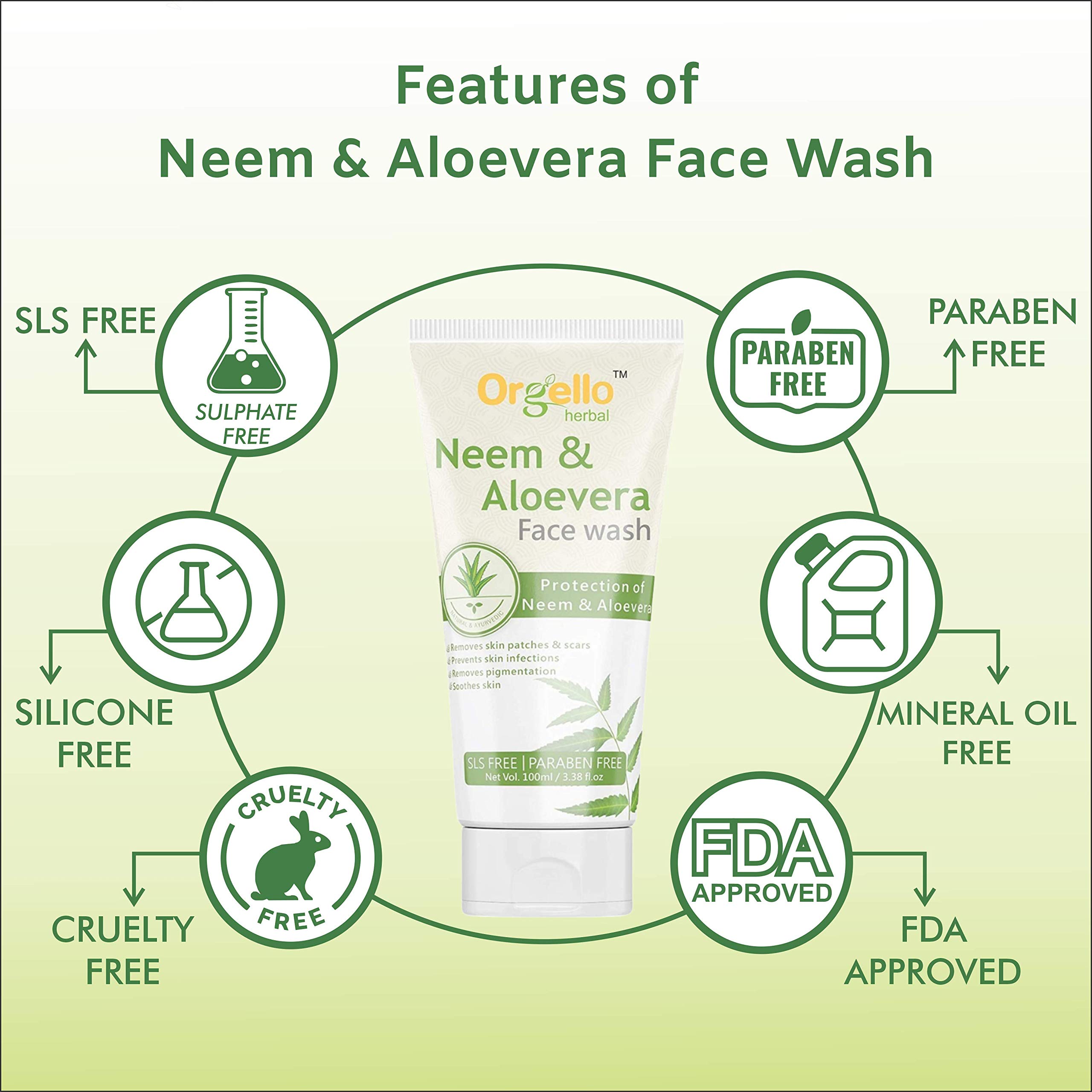 Organic Rose Water Facial Toner & Neem Aloe Face Wash Set (100ml x 2) - SLS Free, Paraben Free for All Skin Types - Hydrating & Purifying Skincare Routine for Men & Women