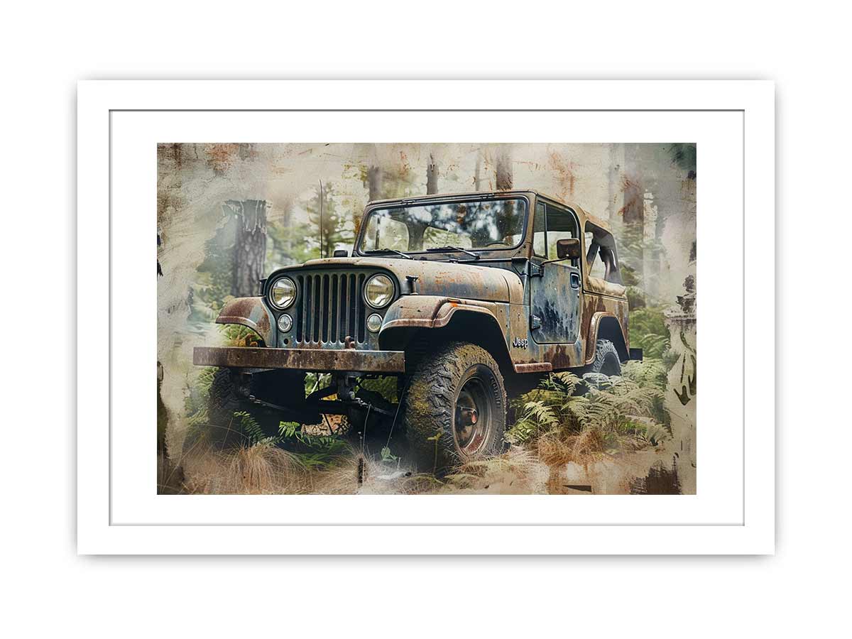 Jeep Framed Print - Premium Wall Art Decor for Home, Office & Man Cave - Perfect for Jeep Lovers & Automotive Enthusiasts
