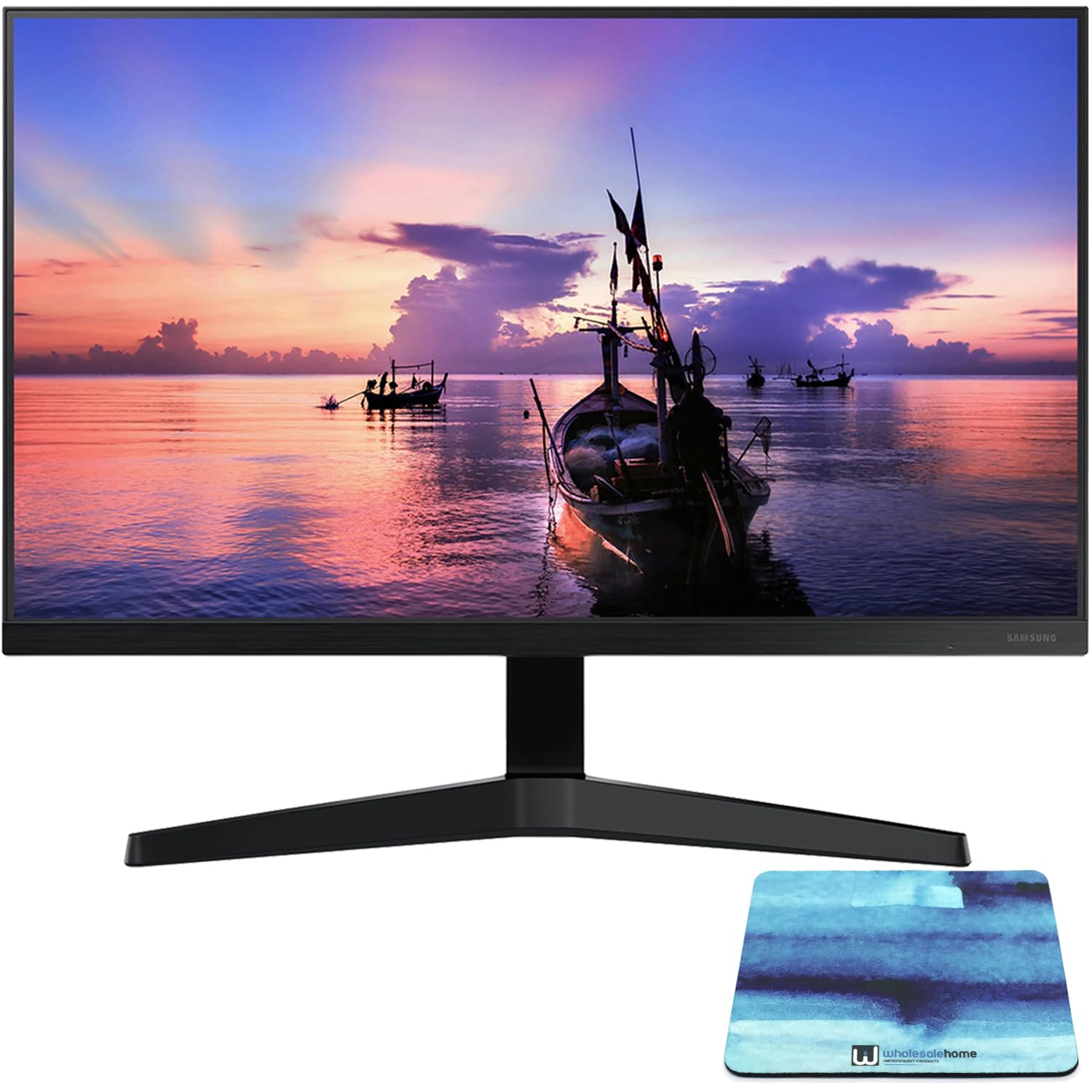 SAMSUNG 24 Inch LED Monitor - LF24T350FHNXZA Full HD 1080P 75Hz Computer Screen with Slim Design | Ideal for Gaming, Home & Office Use | Includes Free Mouse Pad | Perfect for Workstations, Esports & Multitasking