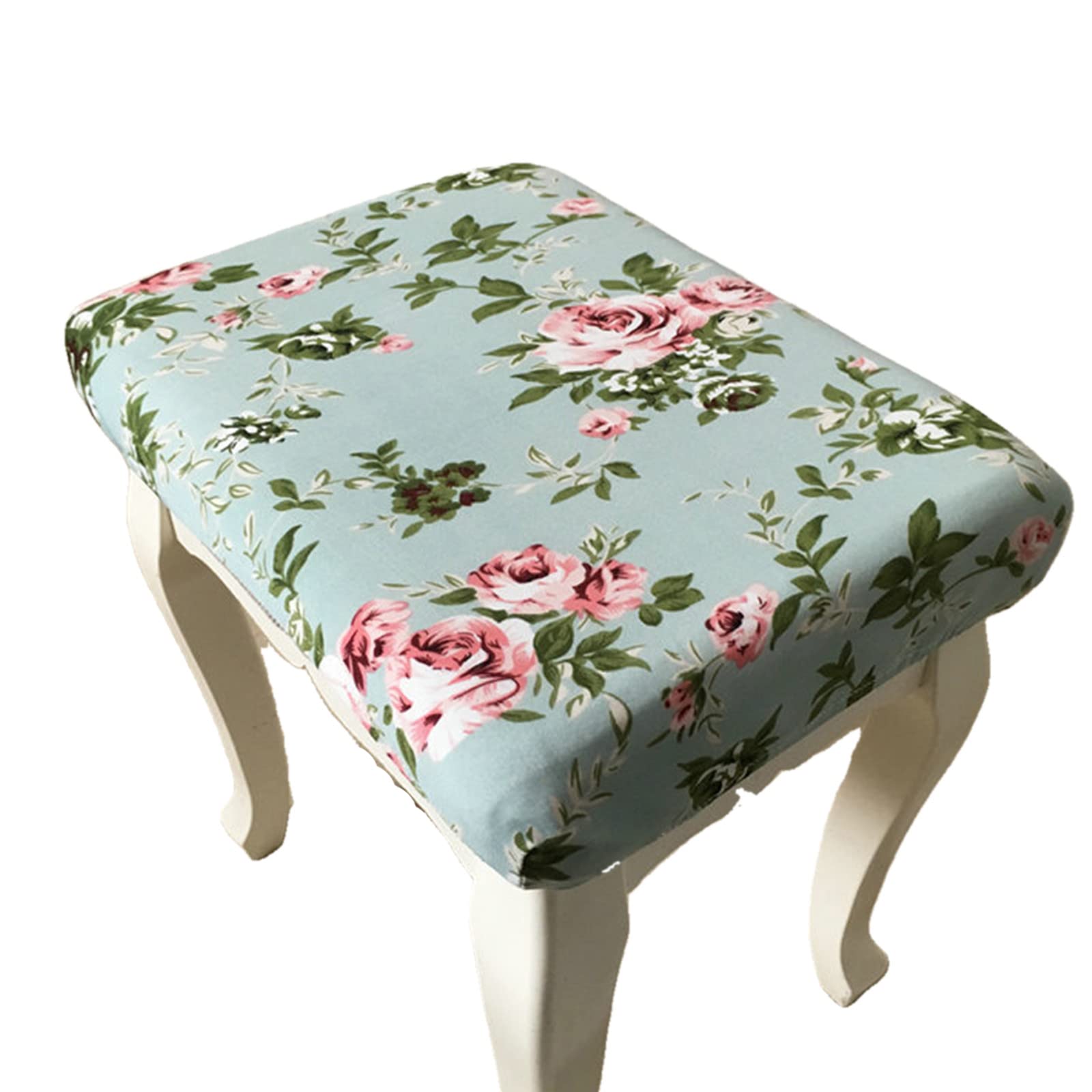 Elastic Rectangle Bar Stool Covers - Vanity & Counter Stool Seat Cushion Covers for Square Foot Stools, Dressing Chairs & Saddle Seats - Perfect for Home, Kitchen, Bar & Salon Decor
