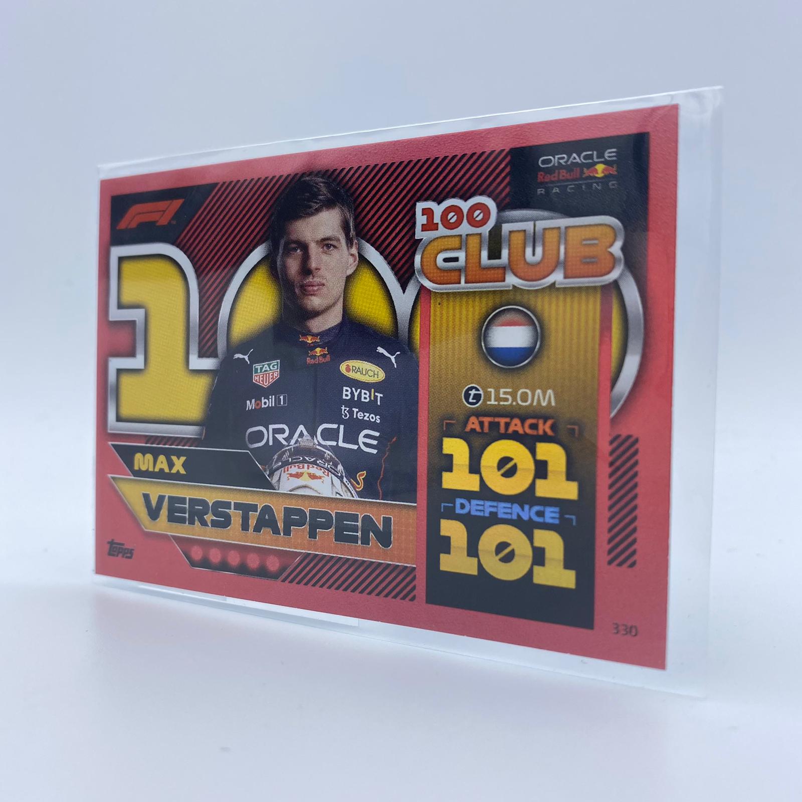 Max Verstappen #330 F1 100 Club Turbo Attax 2022 Trading Card - 468/500 Limited Edition - Perfect for F1 Fans, Collectors & Card Game Enthusiasts