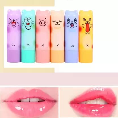 Cartoon-Shaped Fruit Lip Balm for Dry Lips - Moisturizing & Nourishing Lip Care for Kids & Adults - Perfect for School, Travel, and Daily Use