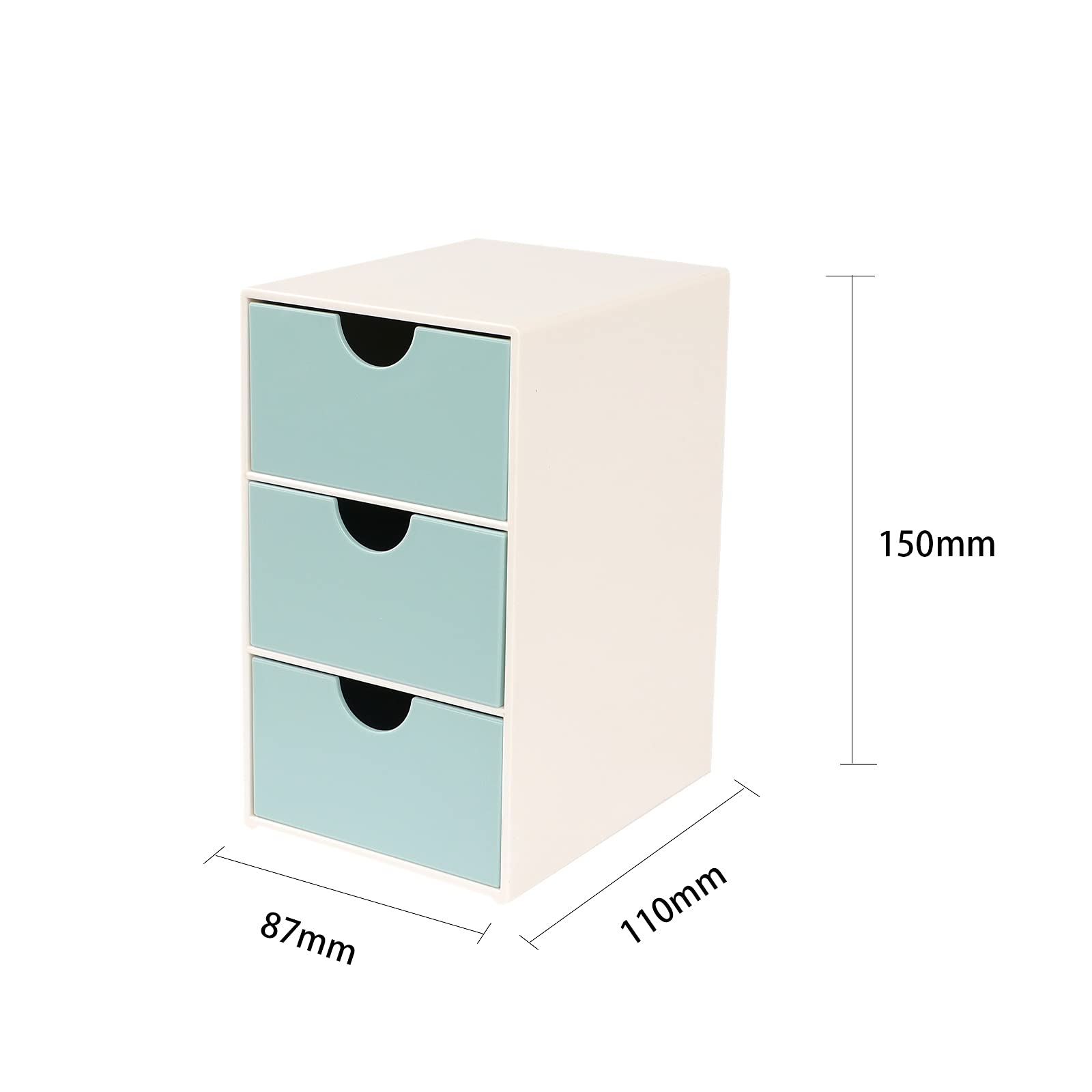 3-Drawer Desktop Storage Organizer - Home & Office Stationery Supplies Organizer with Drawers - Perfect for Desk, Countertop, and Workspace Organization (Ideal for Pens, Paper Clips, Sticky Notes & Office Supplies)