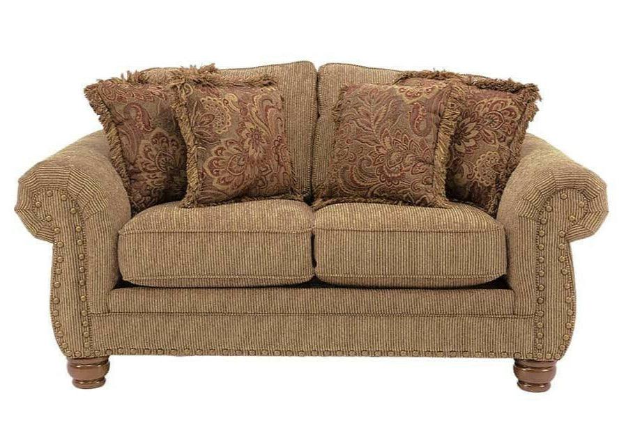 Lonewolf Brass Loveseat 3180 - Vintage Style Brass Sofa for Living Room, Lounge & Office - Perfect for Small Spaces, Apartments & Cozy Home Decor
