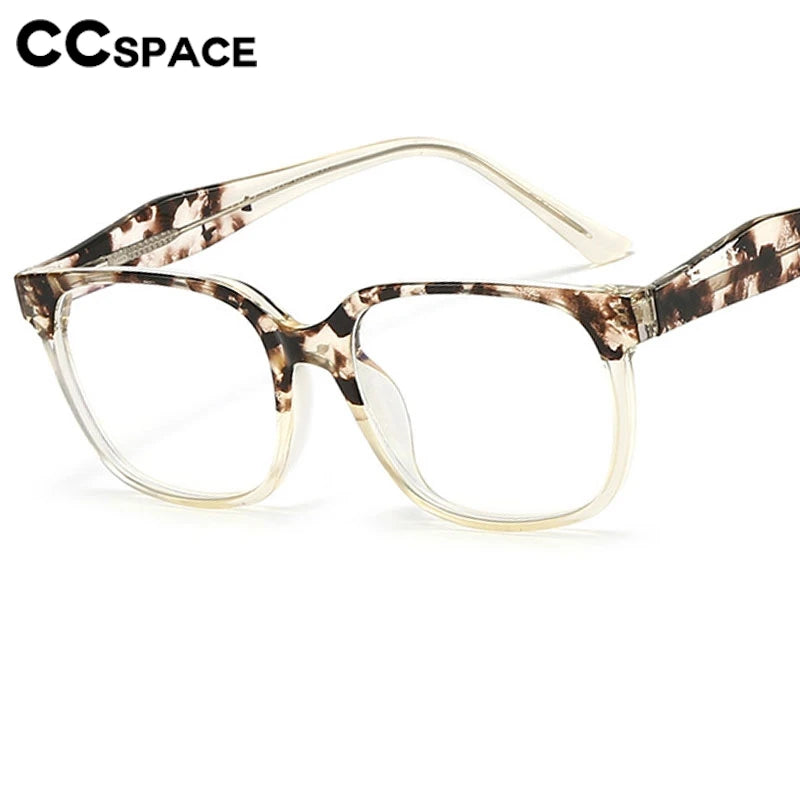 CCspace Women's Full Rim Square Polycarbonate Eyeglasses Frame - Lightweight & Durable Glasses for Women - Perfect for Reading, Working & Daily Wear (Style 301382)