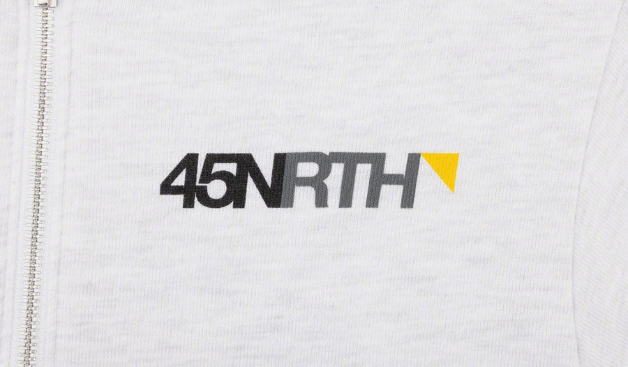 45NRTH Winter Wonder Zip Up Hoodie - Unisex Cold Weather Fleece Jacket, Ash Gray, 2XL - Perfect for Snowboarding, Skiing & Outdoor Winter Activities