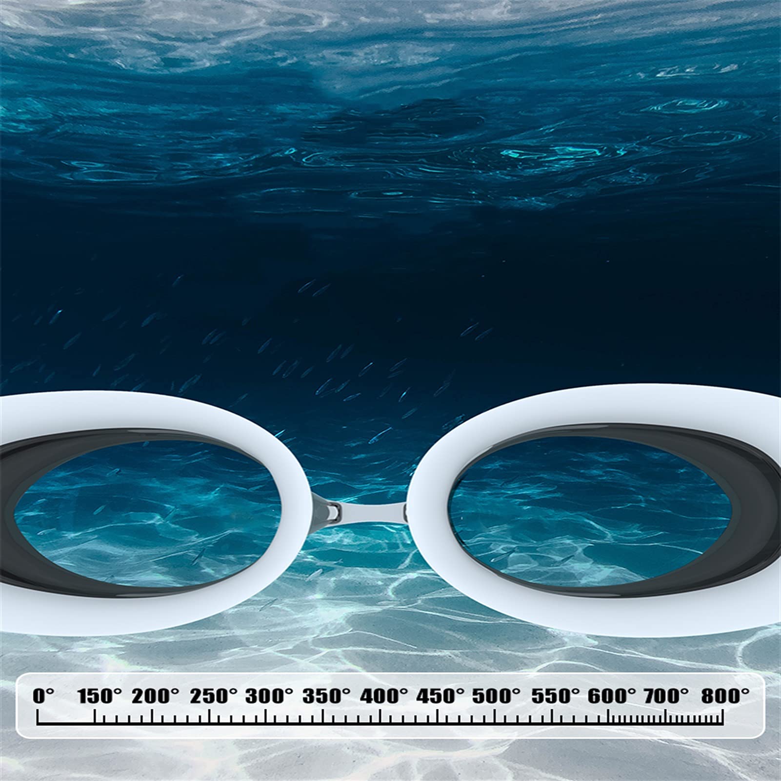 Anti-Fog Swimming Goggles for Men - Large Frame UV Protection Dustproof Swim Glasses (Color A) - Ideal for Pool, Beach, and Open Water Swimming