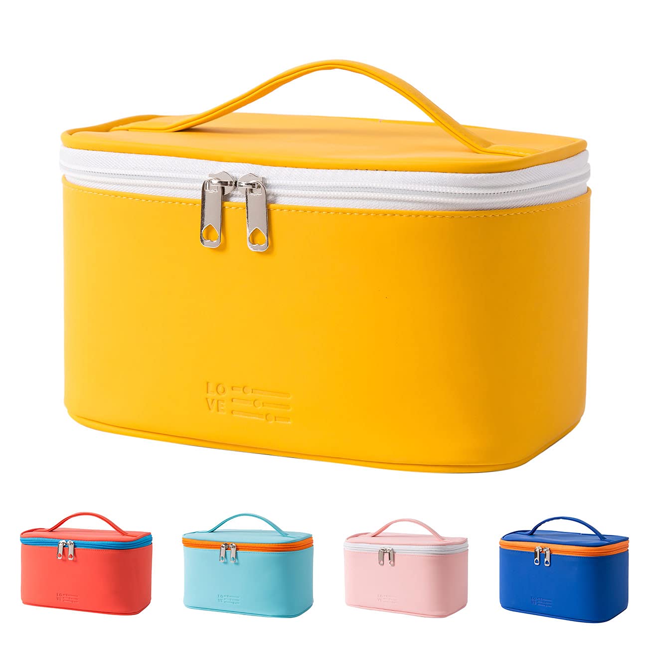 Waterproof Makeup Bag Travel Cosmetic Organizer with Zipper - Portable Toiletry Pouch for Women & Girls | Perfect for Travel, Gym, and Daily Cosmetics Storage