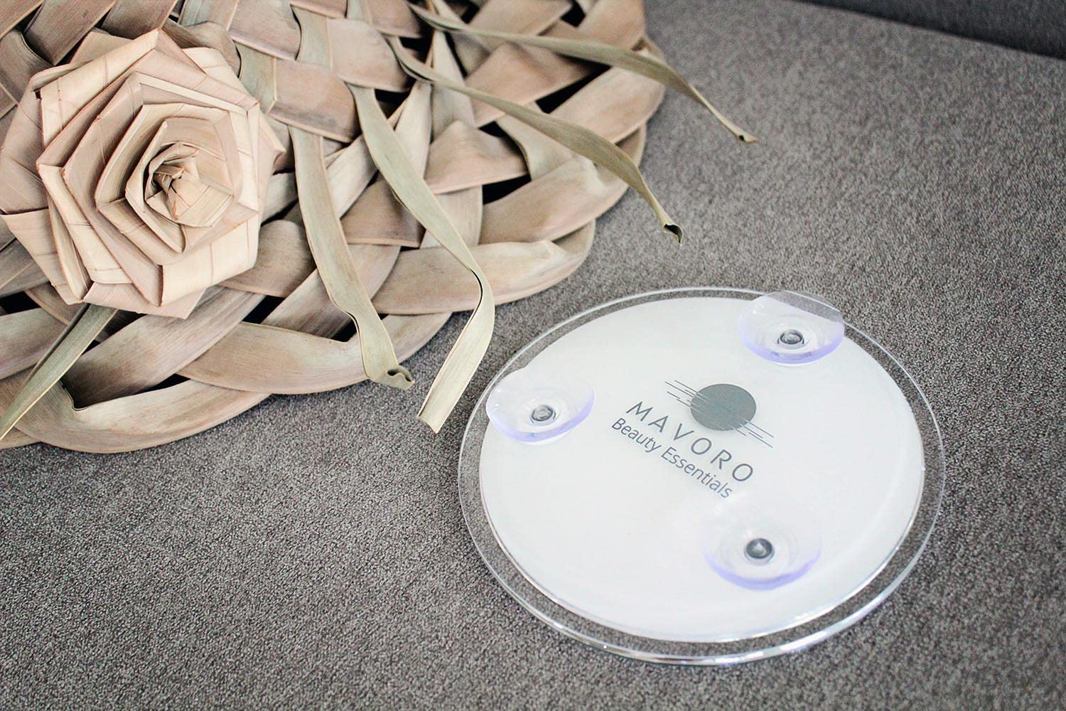 Mavoro 10X Magnifying Mirror with Triple Suction Cups - Portable Travel Makeup Mirror for Precise Cosmetic Application, Eyebrow Shaping & Skincare - Perfect for Bathroom, Vanity & On-the-Go Use