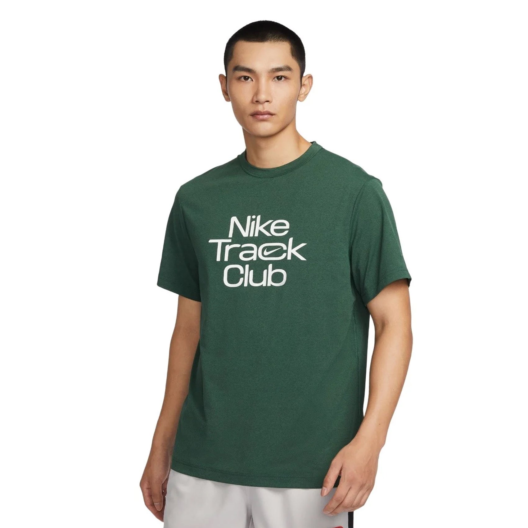 Nike Men's Dri-FIT Track Club Short Sleeve Running Shirt - Lightweight Moisture Wicking Athletic Top for Jogging, Gym Workouts & Outdoor Sports