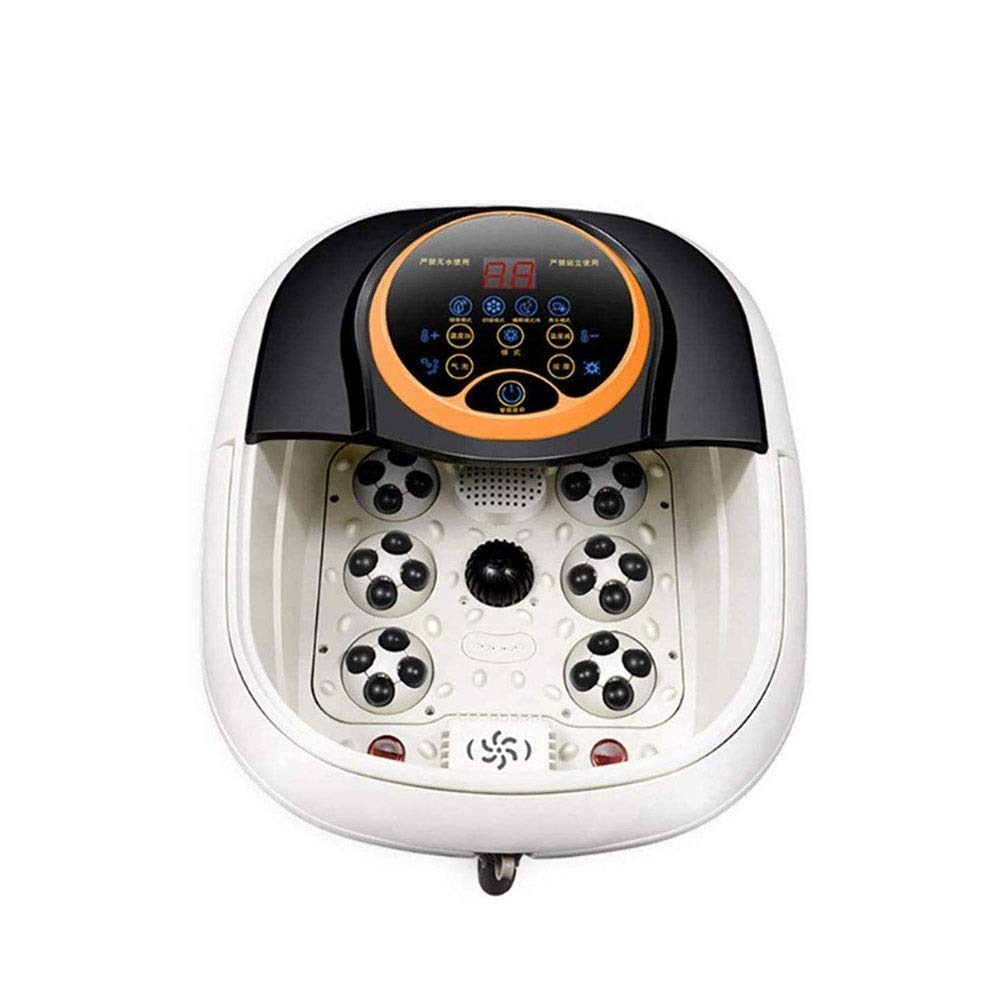 Relaxing Foot Spa Massager with Warm Bubbles & Vibration - Rotating Pedicure Basin for Home Spa, Perfect for Stress Relief & Foot Care After Work/Travel