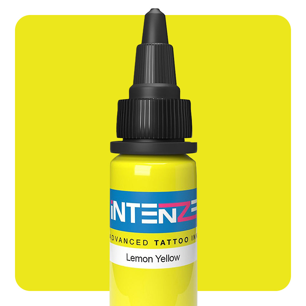 Intenze Professional Tattoo Ink - Lemon Yellow (Various Sizes Available) - Perfect for Tattoo Artists & Body Art Enthusiasts