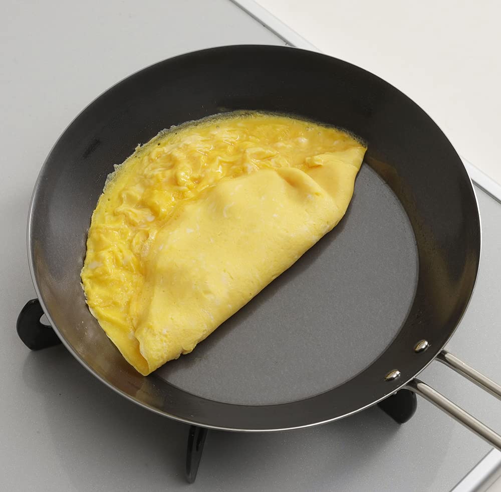 Shimomura Kihan 43270 Nonstick Iron Omelet Pan - 7.9 Inch (20cm) Professional Japanese Frying Pan for Perfect Omelets, Crepes & Eggs - Ideal for Home Cooking & Restaurant Use