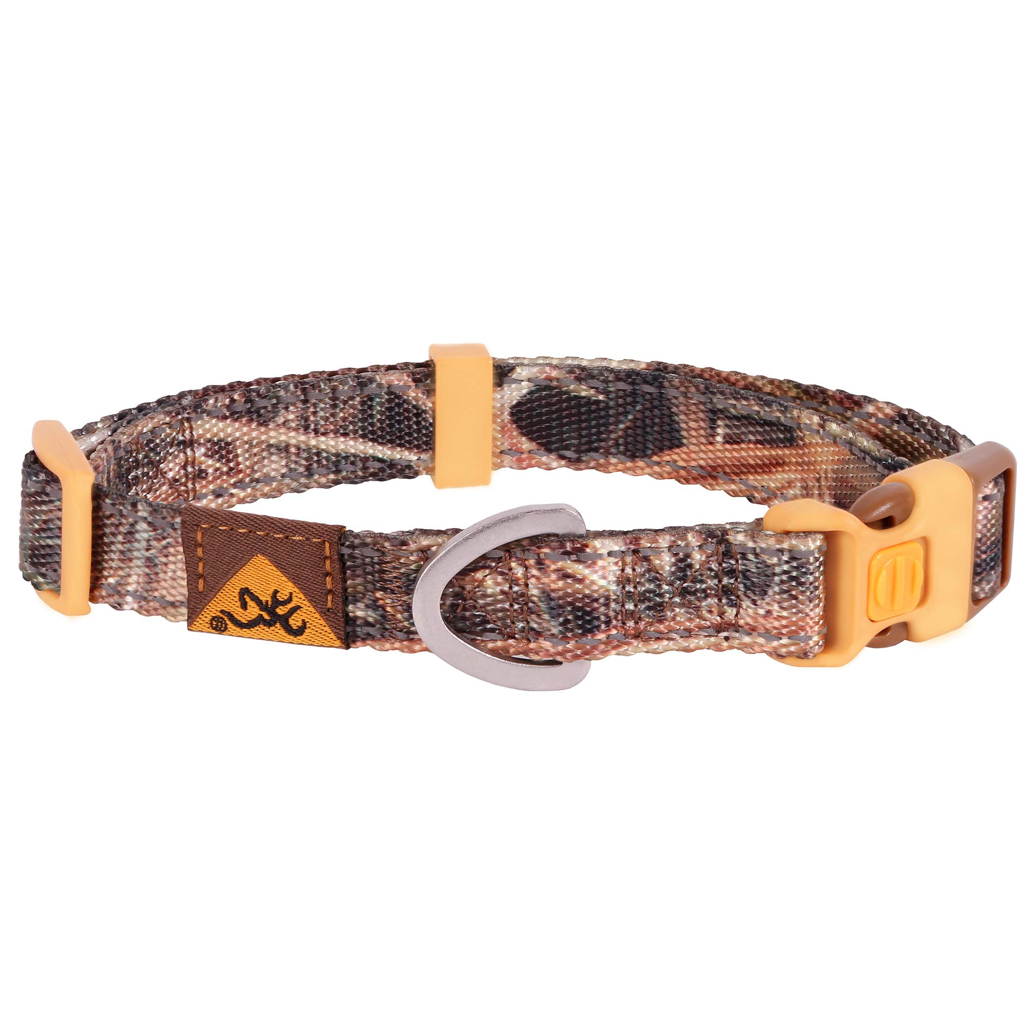 Browning Classic Dog Collar - Durable Nylon Pet Collar with Metal Buckle for Small Medium Large Dogs - Perfect for Walking, Training & Outdoor Adventures