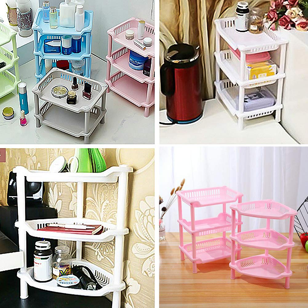 3-Tier Floor-to-Ceiling Bathroom Storage Shelf - Space Saving Toilet Organizer for Cosmetics, Towels & Paper Goods | Perfect for Small Bathrooms, Apartments & Kitchen Organization