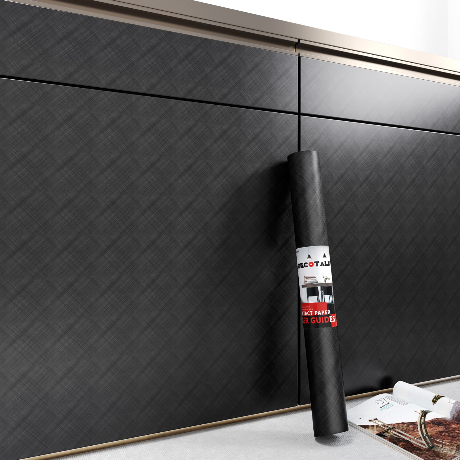 Decotalk Black Contact Paper for Cabinets - 12