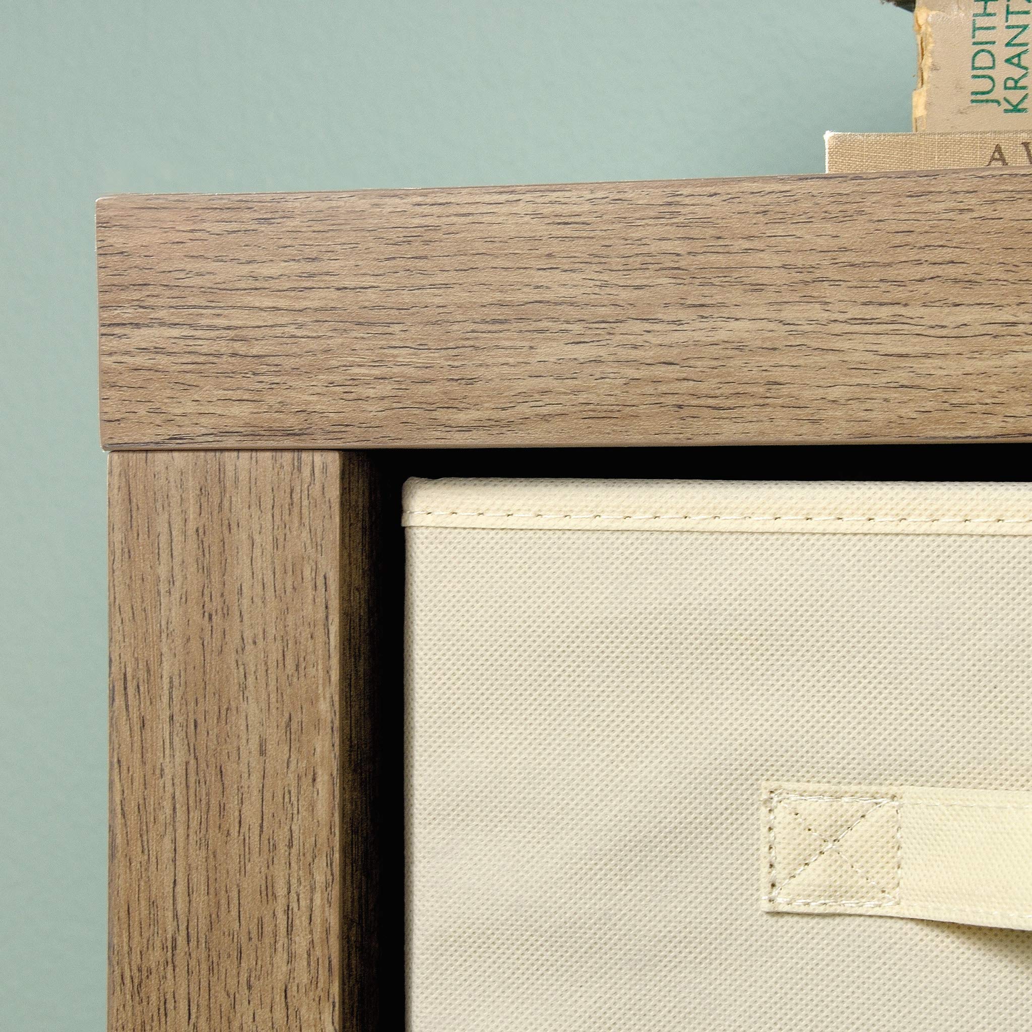 Sauder Stow-Away 8-Cube Organizer - Versatile Storage Shelf for Home & Office - Cube Bookshelf with Lintel Oak Finish - Perfect for Living Room, Bedroom, or Kids Room Organization