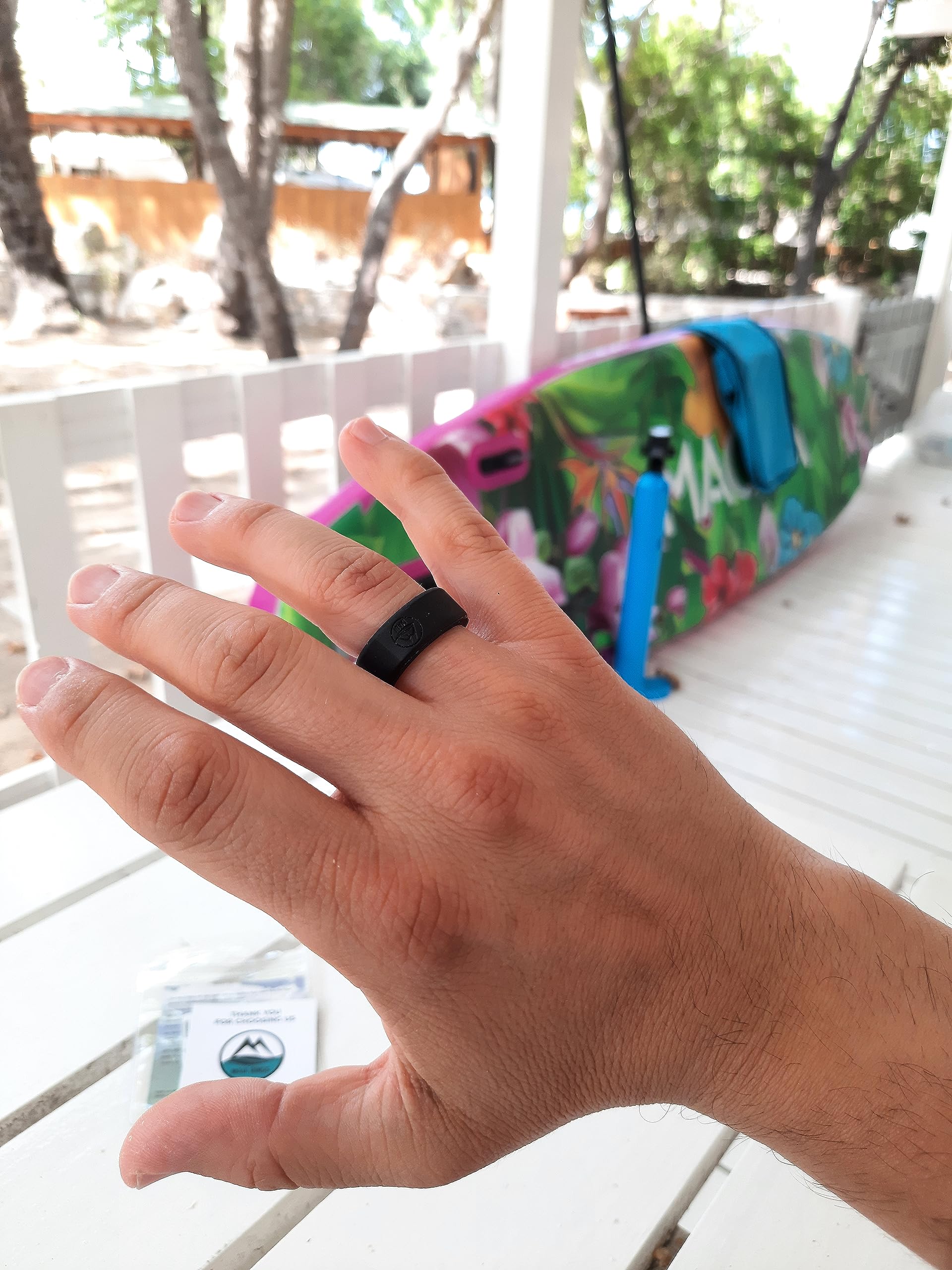 M MAUI RINGS - Durable Silicone Wedding Band for Men, Comfortable Solid Style Engagement Ring, Safe Gym & Sports Ring for Active Lifestyles - Perfect for Workouts, Swimming, and Outdoor Activities
