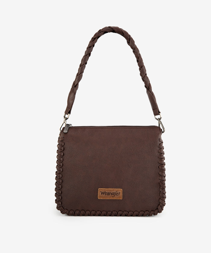 Wrangler Braided Crossbody Bag for Women - Stylish Leather Shoulder Purse with Adjustable Strap, Perfect for Travel, Shopping & Everyday Use