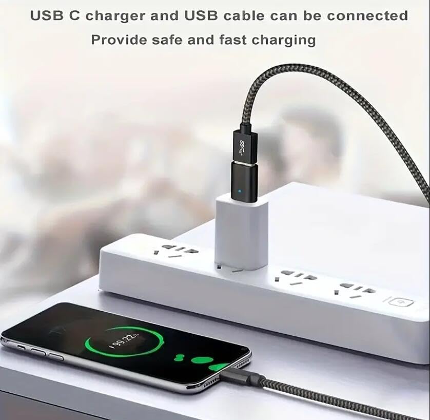 2-Pack USB C to USB 3.0 Adapter, USB Type-C Male to USB Female OTG Converter - Compatible with MacBook Pro, iPad Pro, Samsung Galaxy & More Type-C Devices - Perfect for Data Transfer & Charging