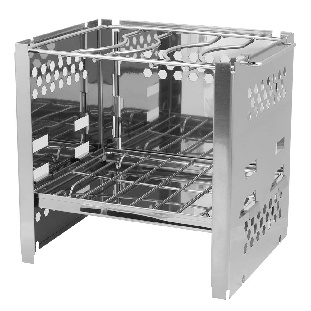 01 BBQ Grill Accessories - Heavy Duty Grill Rack & Coal Stove Bracket for Outdoor Cooking, Camping, and Backyard Barbecues | Perfect for Grilling Meat, Vegetables, and Seafood