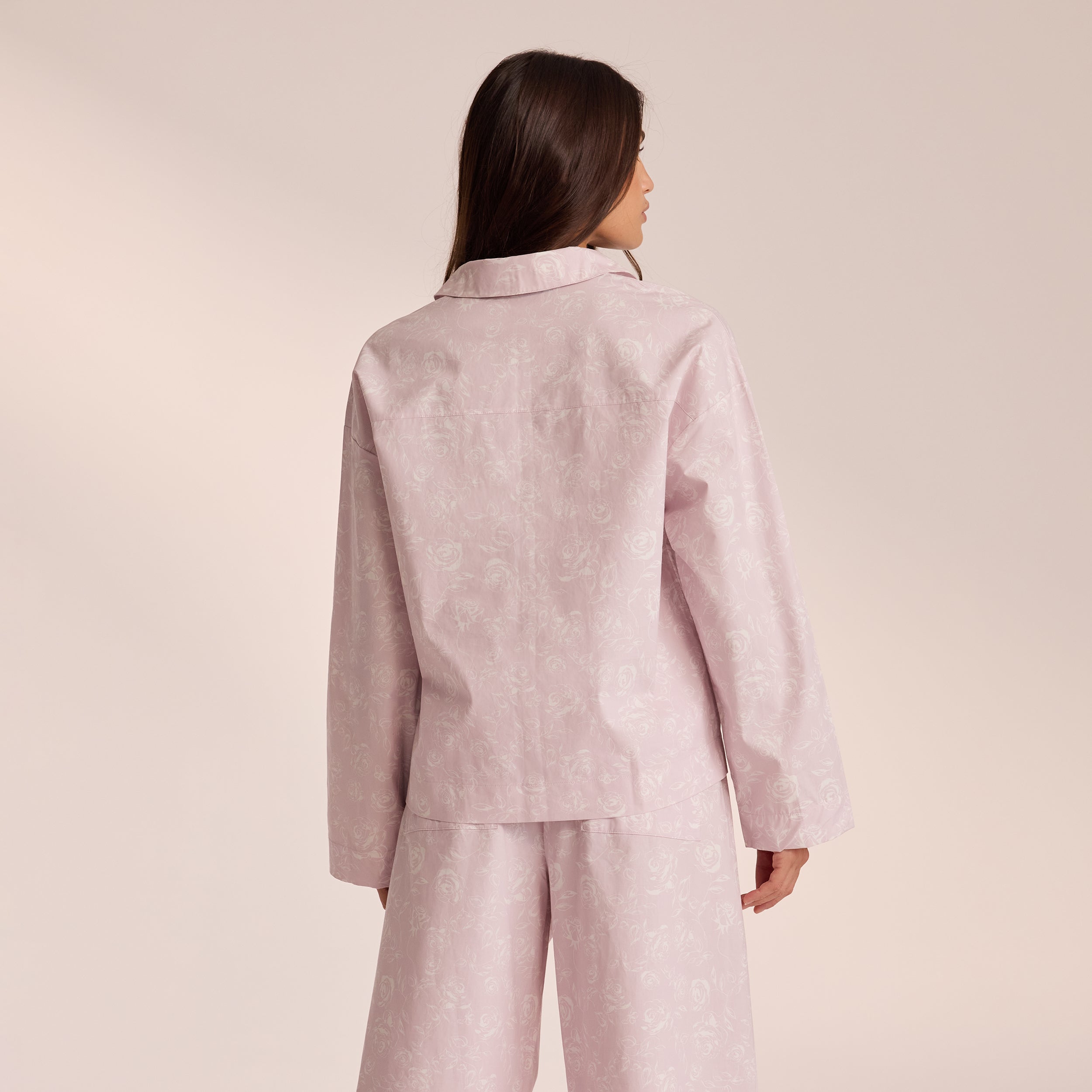 Soft & Comfortable Cotton Pyjama Shirt for Women - Breathable Lilac Sleepwear for Nightwear & Lounge Wear - Perfect for Relaxing at Home or Traveling