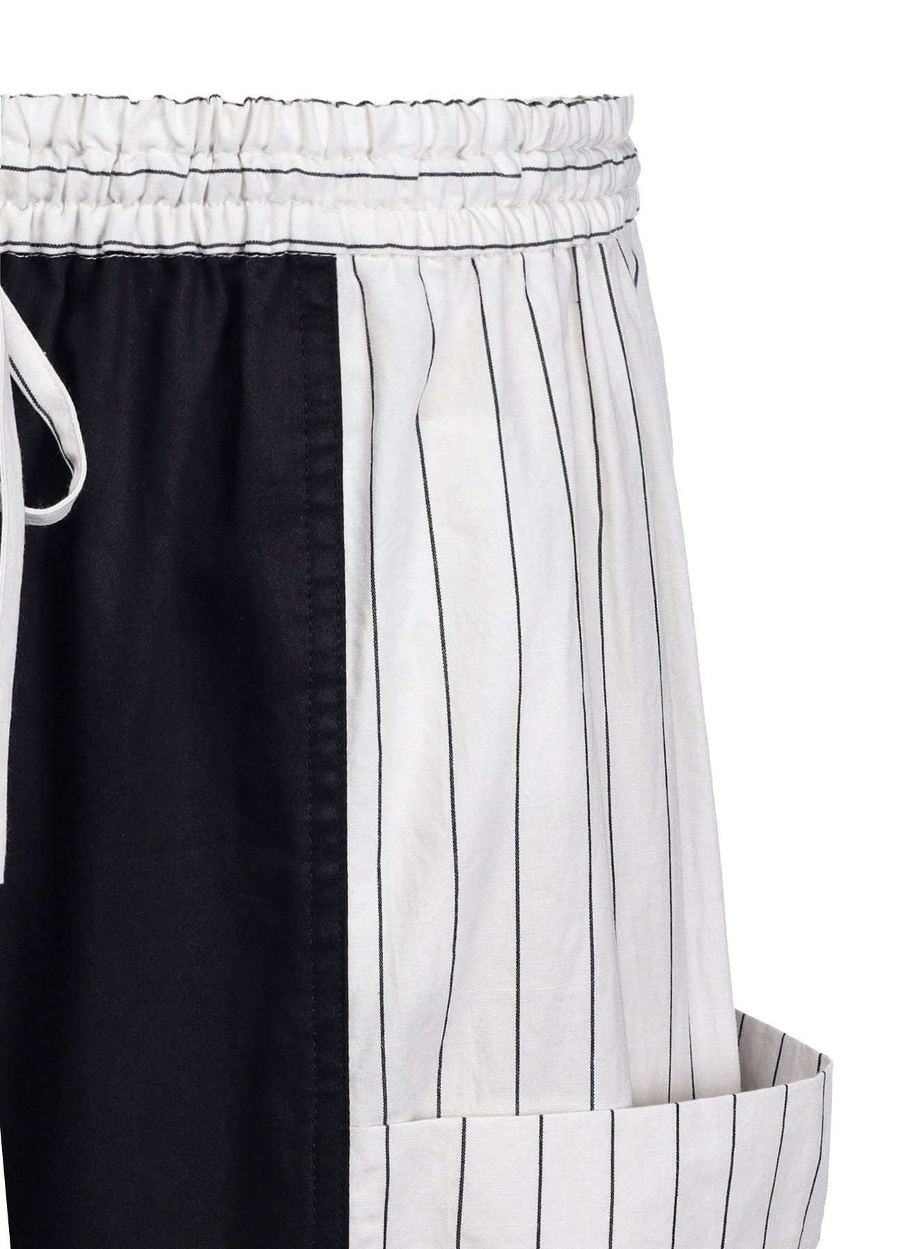 **Cotton Satin Stripe Switching Pants for Women - Comfortable Lounge & Sleep Pants (Medium) - Perfect for Relaxing at Home, Yoga, and Travel**