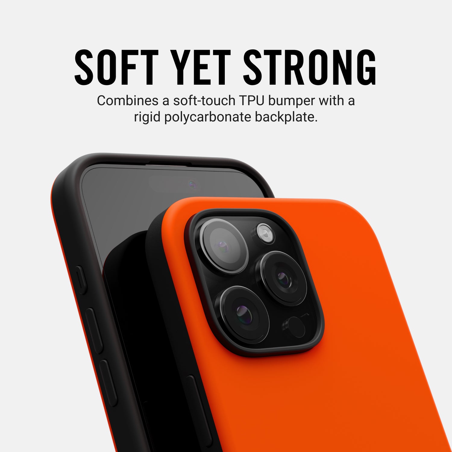 Durable Everyday iPhone 16 Phone Case - Shockproof & Slim Protective Cover in Basecamp Orange | Perfect for Outdoor Adventures, Work & Daily Use