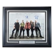 Joe Elliott & Phil Collen Autographed Framed 16x20 Def Leppard Photo with JSA COA - Perfect for Music Memorabilia Collectors & Rock Band Decor